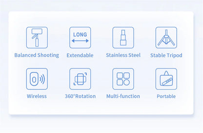 MEUYAG Selfie Stick Tripod with 1708mm Long Monopod Fill Light, Bluetooth Remote, 360° Rotation, 1/4 Interface, for mobile phone - Merit Sell