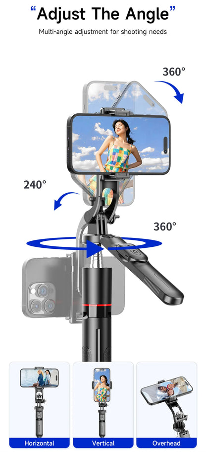 MEUYAG Selfie Stick Tripod with 1708mm Long Monopod Fill Light, Bluetooth Remote, 360° Rotation, 1/4 Interface, for mobile phone - Merit Sell