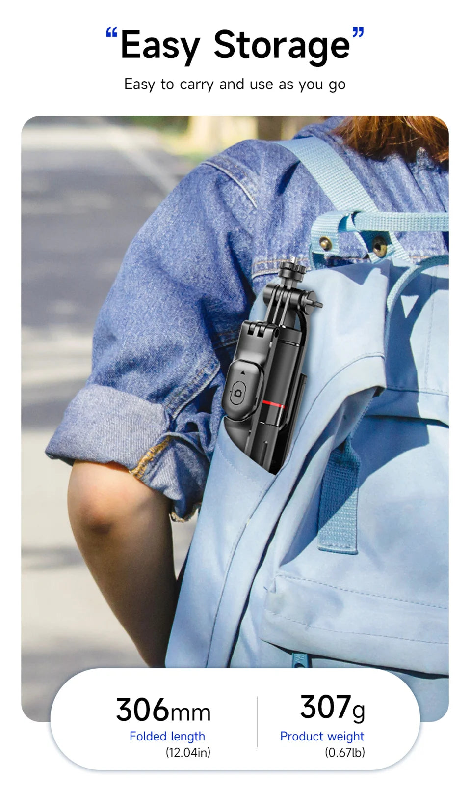 MEUYAG Selfie Stick Tripod with 1708mm Long Monopod Fill Light, Bluetooth Remote, 360° Rotation, 1/4 Interface, for mobile phone - Merit Sell