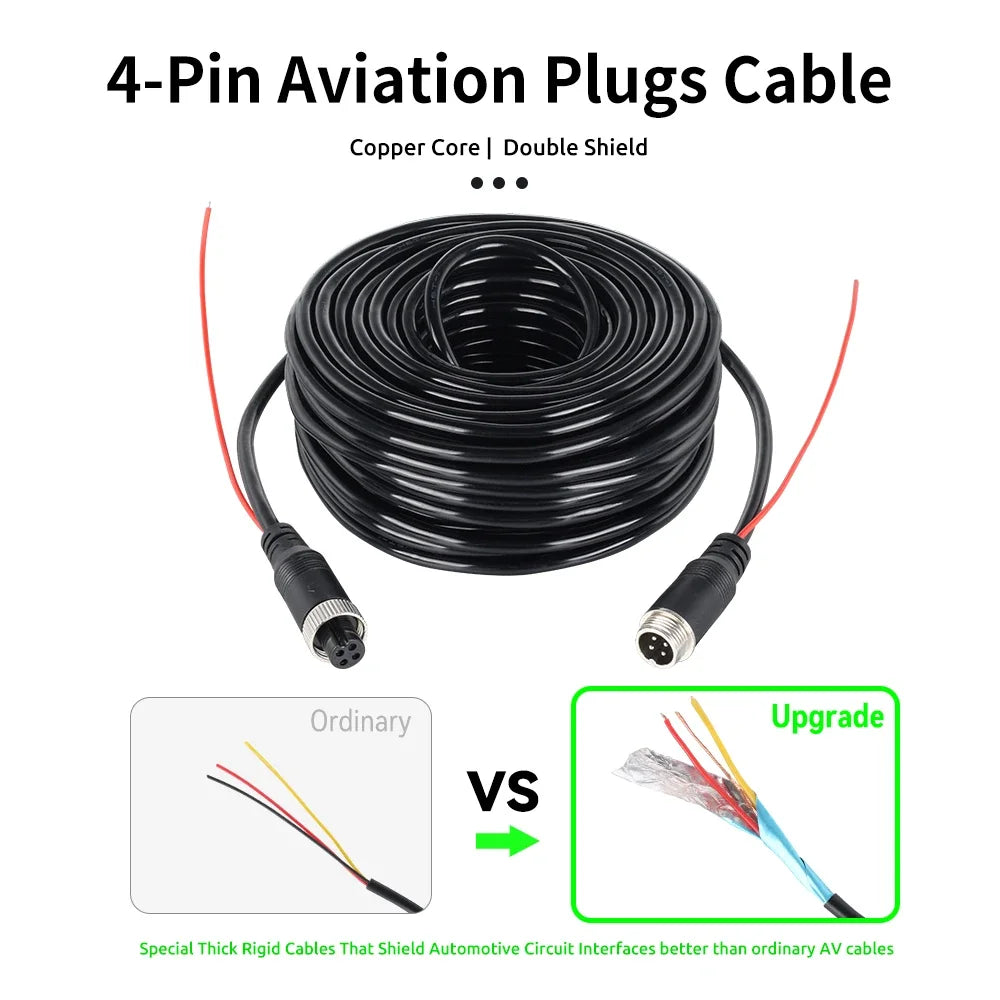 MJDOUD 7 inch Truck Car Monitor 2CH DVR Video 1920*1080p IPS Screen Recorder for Bus truck Reverse Backup Vehicle Camera 12-24V - Merit Sell