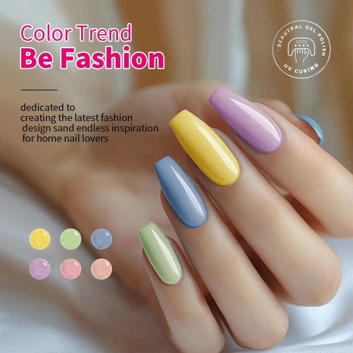 MORDDA 10pcs 6Ml Nail polish set New Spring/Summer popular color 10colors exclusive for nail salon High saturation color gel - Merit Sell