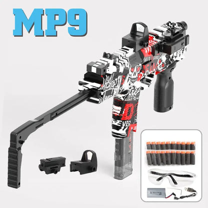MP9 Toy Gun Electric Foam Dart Blaster Gun Soft Bullet Submachine Guns Automatic Armas For Adults Boys Children Outdoor Games - Merit Sell