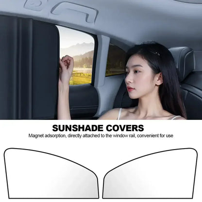 Magnet Car Side Window Curtain Privacy Curtains for Car Sun Shade Summer Sunshades UV Reflection Front/Back Window - Merit Sell