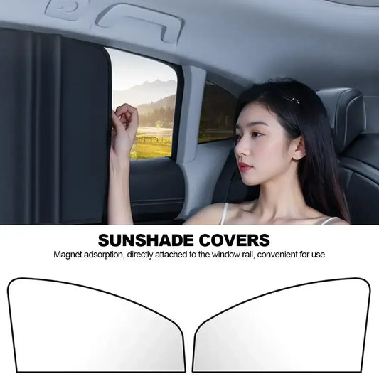 Magnet Car Side Window Curtain Privacy Curtains for Car Sun Shade Summer Sunshades UV Reflection Front/Back Window - Merit Sell