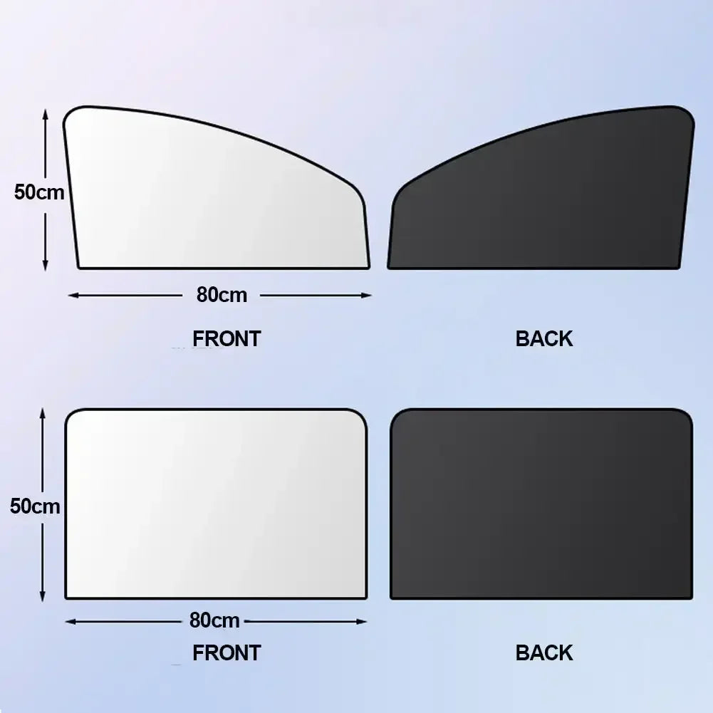 Magnet Car Side Window Curtain Privacy Curtains for Car Sun Shade Summer Sunshades UV Reflection Front/Back Window - Merit Sell