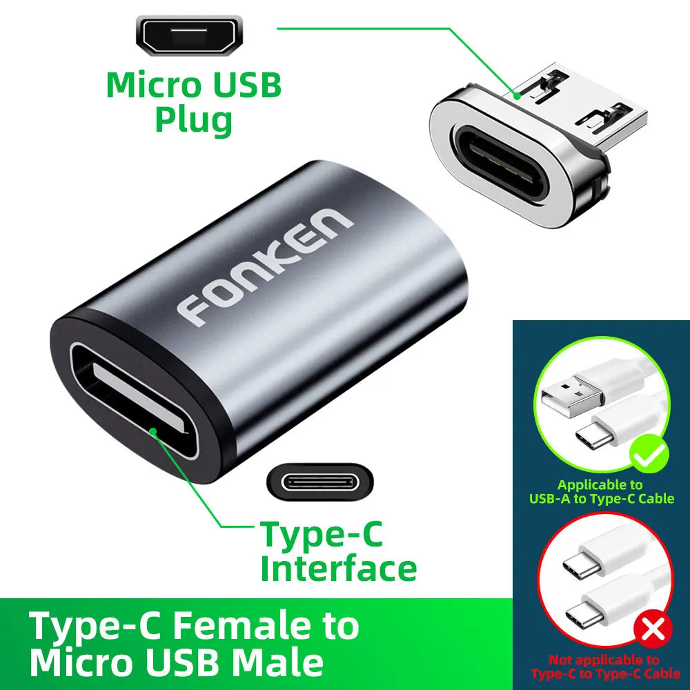 Magnetic Cable Connector Mobile Phone Cable Adapter Micro USB Magnetic Tip Magnet Charger Plug Type C Adapter for Huawei Android - Merit Sell
