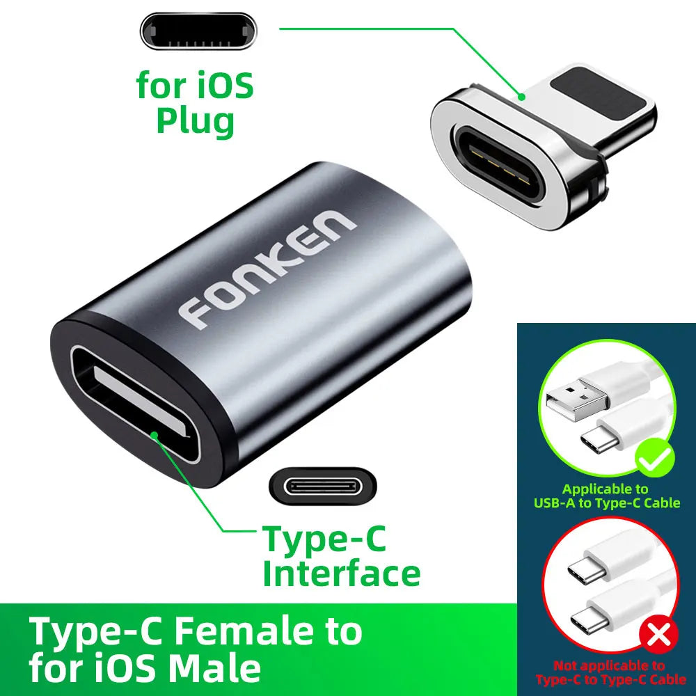 Magnetic Cable Connector Mobile Phone Cable Adapter Micro USB Magnetic Tip Magnet Charger Plug Type C Adapter for Huawei Android - Merit Sell