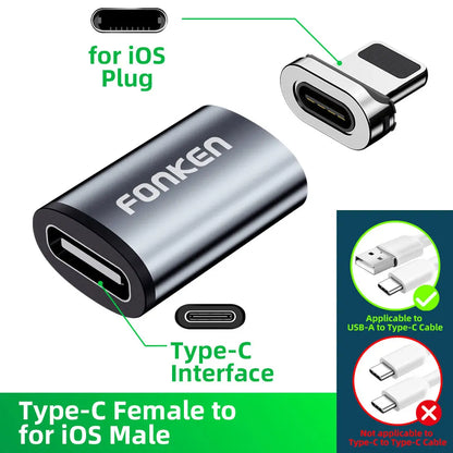 Magnetic Cable Connector Mobile Phone Cable Adapter Micro USB Magnetic Tip Magnet Charger Plug Type C Adapter for Huawei Android - Merit Sell