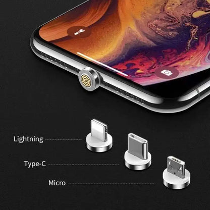 Magnetic Charging Cable Adapter Connector Tips Head for Type C Micro USB iPhone 3A Fast Charging 5Pcs Plugs Not Cable - Merit Sell