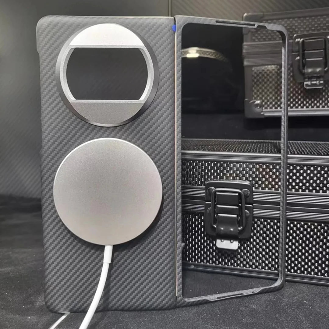 Magnetic Real Aramid Carbon Fiber Camera Protector Phone Case Cover On For Huawei Mate X3 X5 Global MateX3 X 3 5 3X 512 Magsafe - Merit Sell