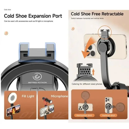 Magnetic Selfie Stick Tripod For Mobile Phone Video Recording Phone Tripod Stand Holder With Bluetooth Remote Phone Photography - Merit Sell