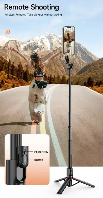 Magnetic Selfie Stick Tripod For Mobile Phone Video Recording Phone Tripod Stand Holder With Bluetooth Remote Phone Photography - Merit Sell