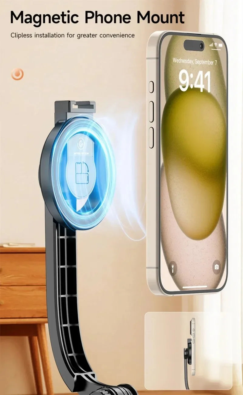 Magnetic Selfie Stick Tripod For Mobile Phone Video Recording Phone Tripod Stand Holder With Bluetooth Remote Phone Photography - Merit Sell