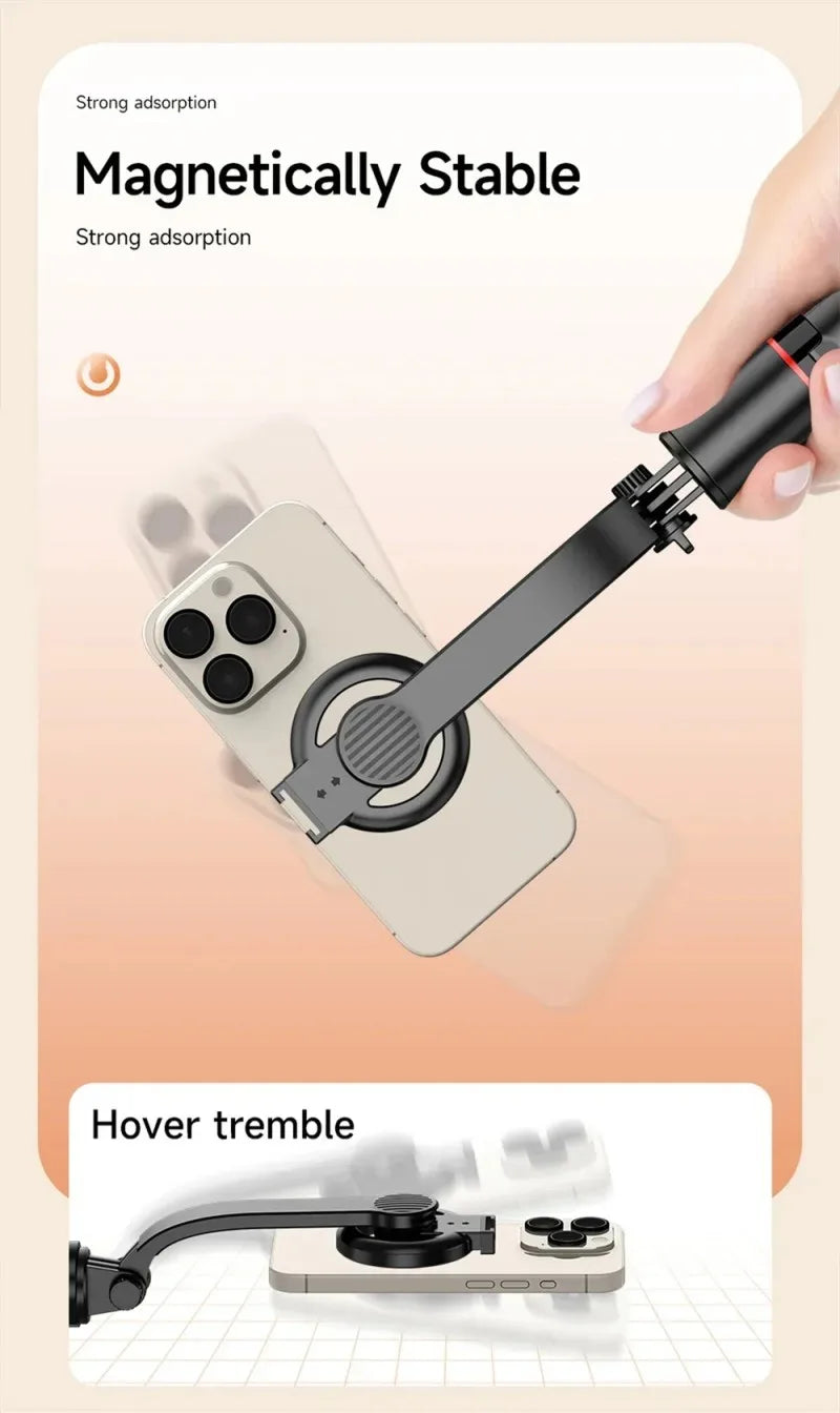 Magnetic Selfie Stick Tripod For Mobile Phone Video Recording Phone Tripod Stand Holder With Bluetooth Remote Phone Photography - Merit Sell