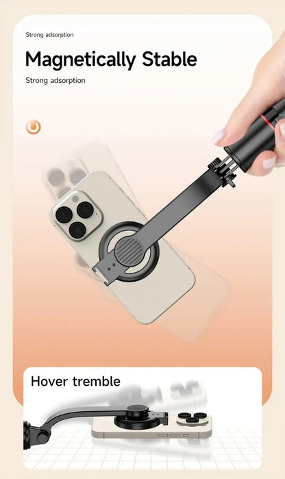 Magnetic Selfie Stick Tripod For Mobile Phone Video Recording Phone Tripod Stand Holder With Bluetooth Remote Phone Photography - Merit Sell