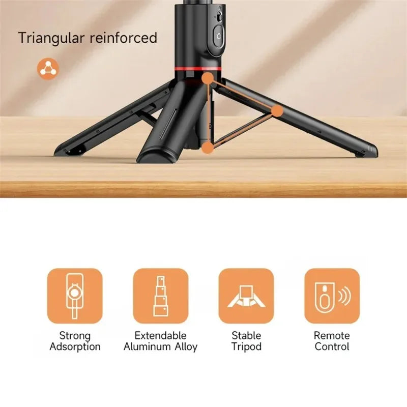 Magnetic Selfie Stick Tripod For Mobile Phone Video Recording Phone Tripod Stand Holder With Bluetooth Remote Phone Photography - Merit Sell