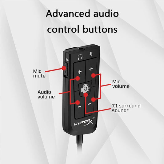 Major 4 Gaming Headset Hi-Fi 7.1 Surround Sound/Detachable Mic/USB Sound Card For PC PS Cloud 2 Wired Gaming Headphone