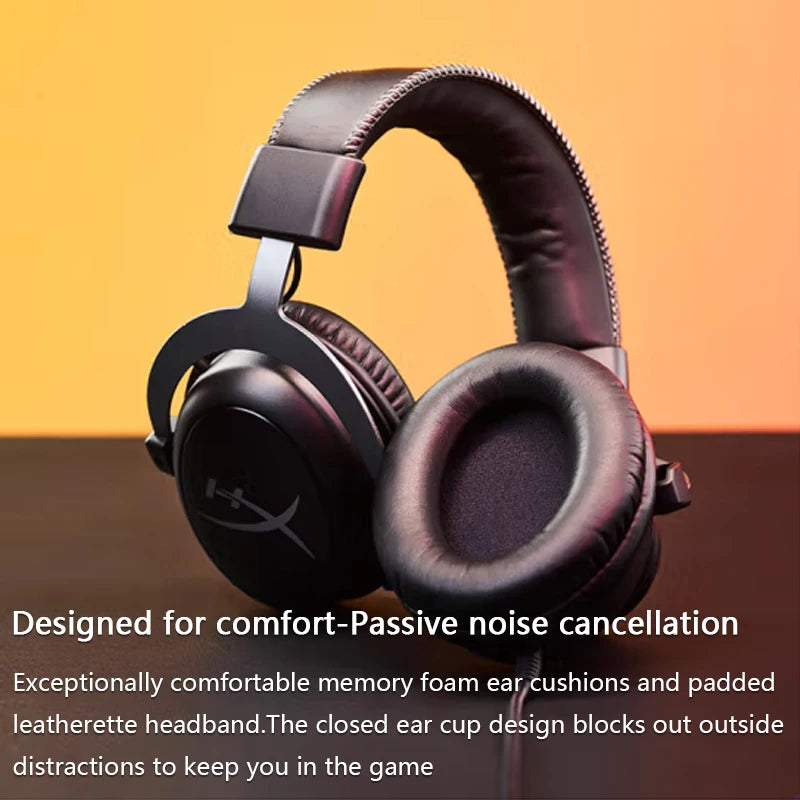 Major 4 Gaming Headset Hi-Fi 7.1 Surround Sound/Detachable Mic/USB Sound Card For PC PS Cloud 2 Wired Gaming Headphone