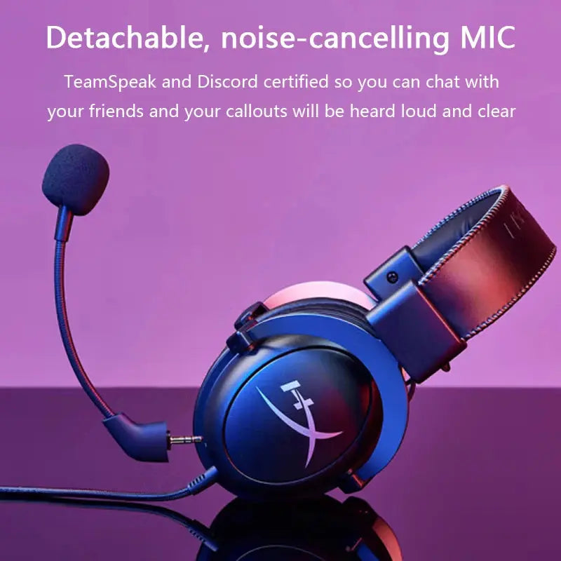 Major 4 Gaming Headset Hi-Fi 7.1 Surround Sound/Detachable Mic/USB Sound Card For PC PS Cloud 2 Wired Gaming Headphone - Merit Sell