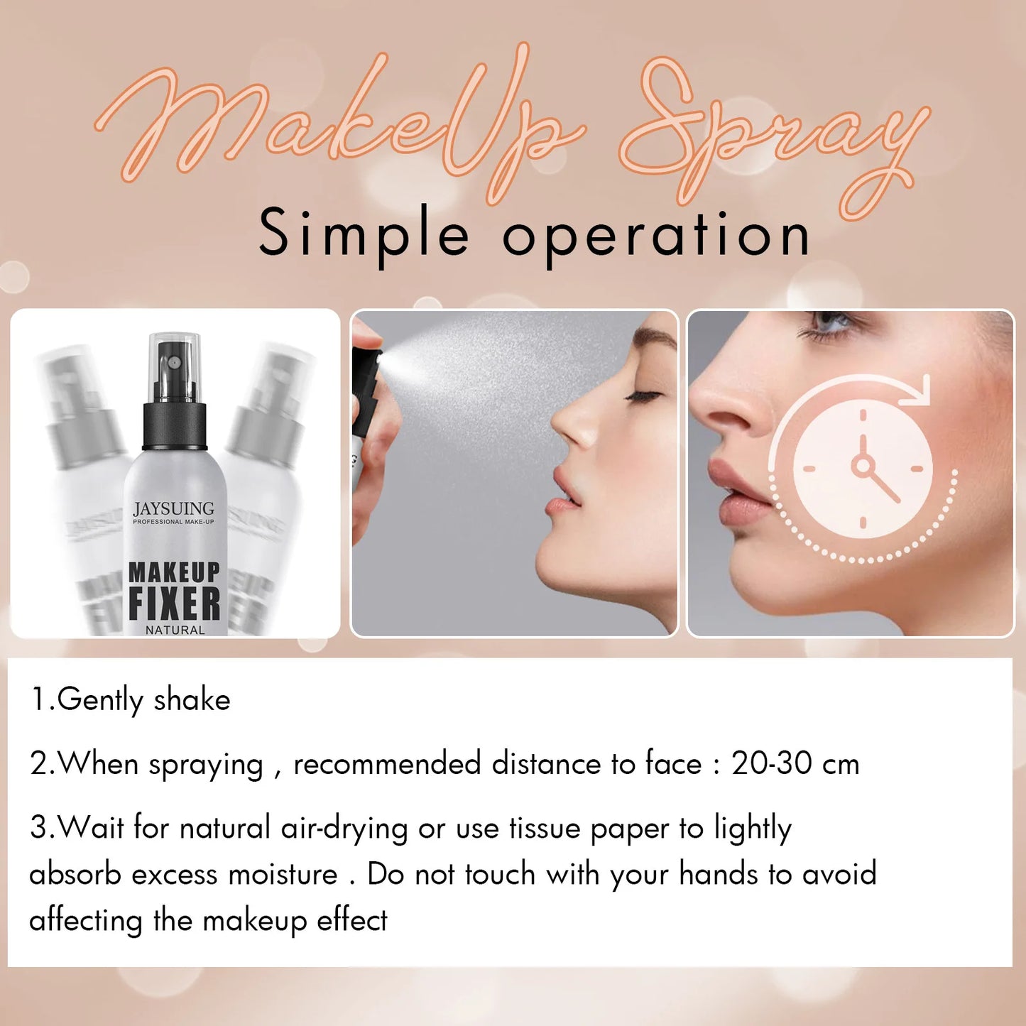 Makeup Setting Spray Long Lasting Sweatproof Oil Control Makeup Water Matte Non-sticky Refreshing Quick Fixer Spray Cosmetics - Merit Sell
