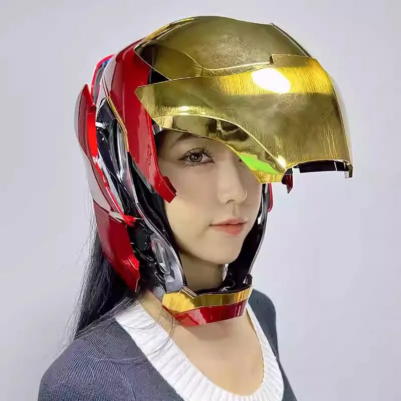 Marvel Avengers Iron Man Mk5 Helmet 1:1 Voice Control Mk50 Automatoc Cosplay With Led Light Electronic Close Ironman Helmet Gift - Merit Sell