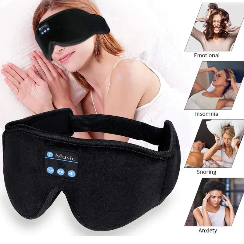 Mask For Sleep Headphones Bluetooth 3D Eye Mask Music Play Sleeping Headphones with Built-in HD Speaker - Merit Sell