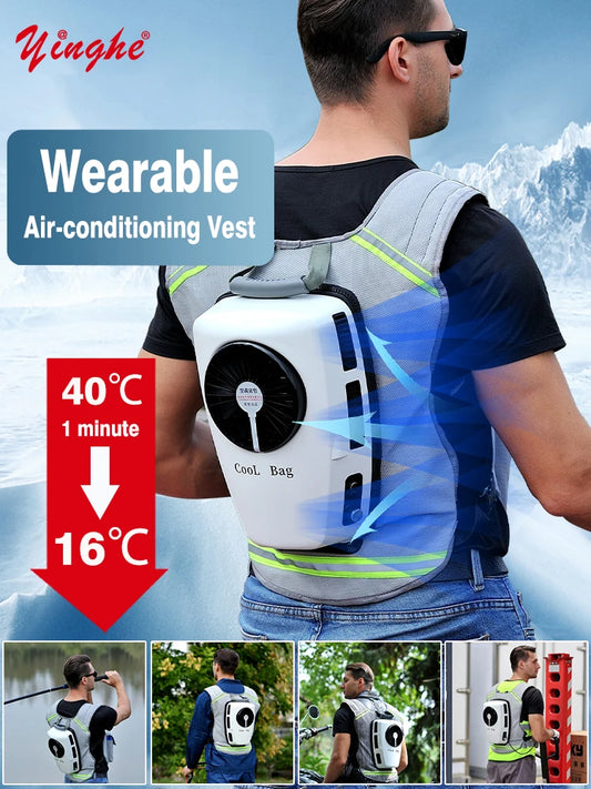 Men Summer Cooling Clothing Air Conditioning Vest Rechargeable Batterie Suitable For Fndoor And Outdoor High Temperature Work - Merit Sell