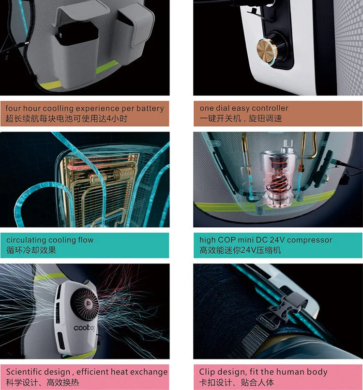 Men Summer Cooling Clothing Air Conditioning Vest Rechargeable Batterie Suitable For Fndoor And Outdoor High Temperature Work - Merit Sell