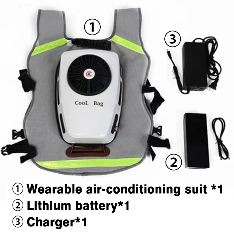 Men Summer Cooling Clothing Air Conditioning Vest Rechargeable Batterie Suitable For Fndoor And Outdoor High Temperature Work - Merit Sell