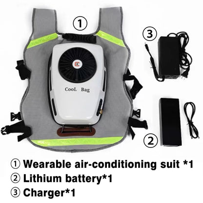 Men Summer Cooling Clothing Air Conditioning Vest Rechargeable Batterie Suitable For Fndoor And Outdoor High Temperature Work - Merit Sell