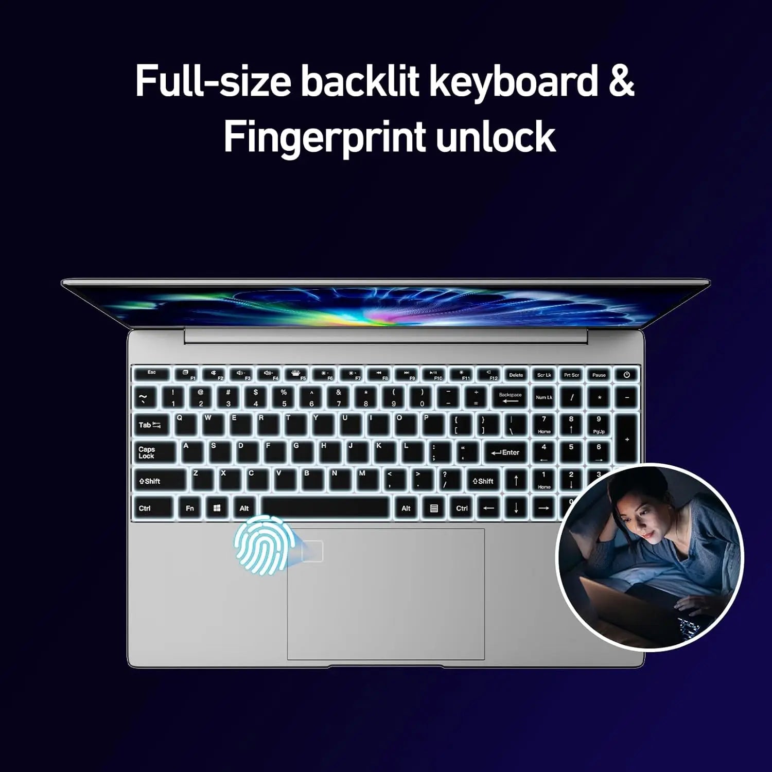 Merit Sell 15.6" Business and Study Laptop with Fingerprint Unlock - Merit Sell