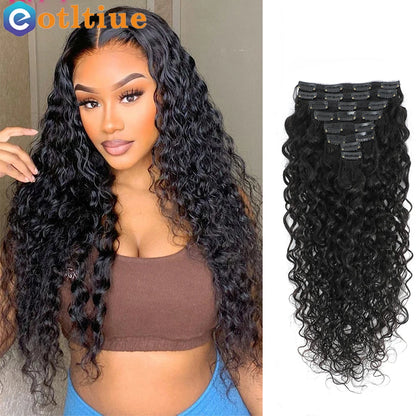 Merit Sell Brazilian Human Hair Extensions 8 Pieces - Natural Curly - Merit Sell