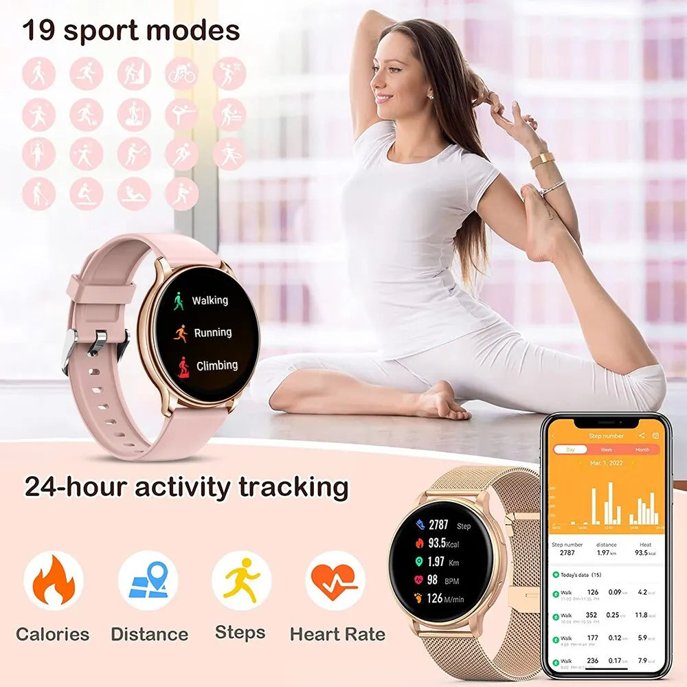 Merit Sell Custom Dial Fitness Tracker Watch Rose Gold - Merit Sell