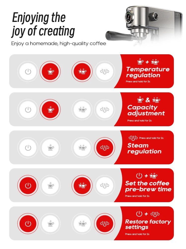 Merit Sell HiBREW Adjustable Temperature Espresso Machine - Merit Sell