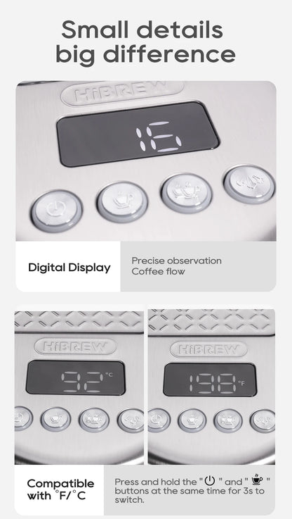 Merit Sell HiBREW Adjustable Temperature Espresso Machine - Merit Sell