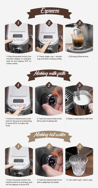 Merit Sell HiBREW Adjustable Temperature Espresso Machine - Merit Sell