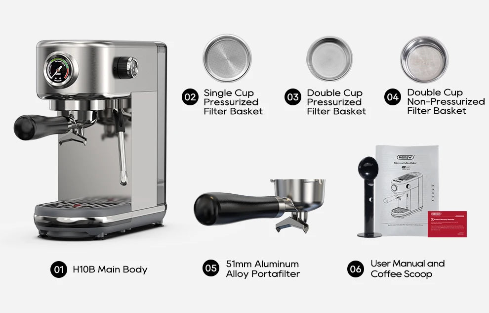 Merit Sell HiBREW Adjustable Temperature Espresso Machine - Merit Sell