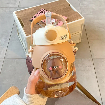 Merit Sell Kids Water Bottle with Straw Cute Animal Design - Merit Sell