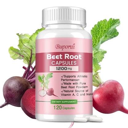 Merit Sell Natural Beet Supplement for Blood Circulation - 120 Capsules - Merit Sell