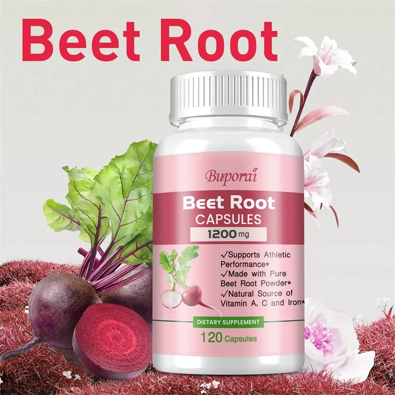 Merit Sell Natural Beet Supplement for Blood Circulation - 120 Capsules - Merit Sell