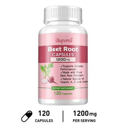 Merit Sell Natural Beet Supplement for Blood Circulation - 120 Capsules - Merit Sell