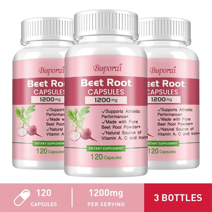Merit Sell Natural Beet Supplement for Blood Circulation - 120 Capsules - Merit Sell