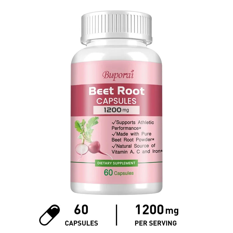 Merit Sell Natural Beet Supplement for Blood Circulation - 120 Capsules - Merit Sell