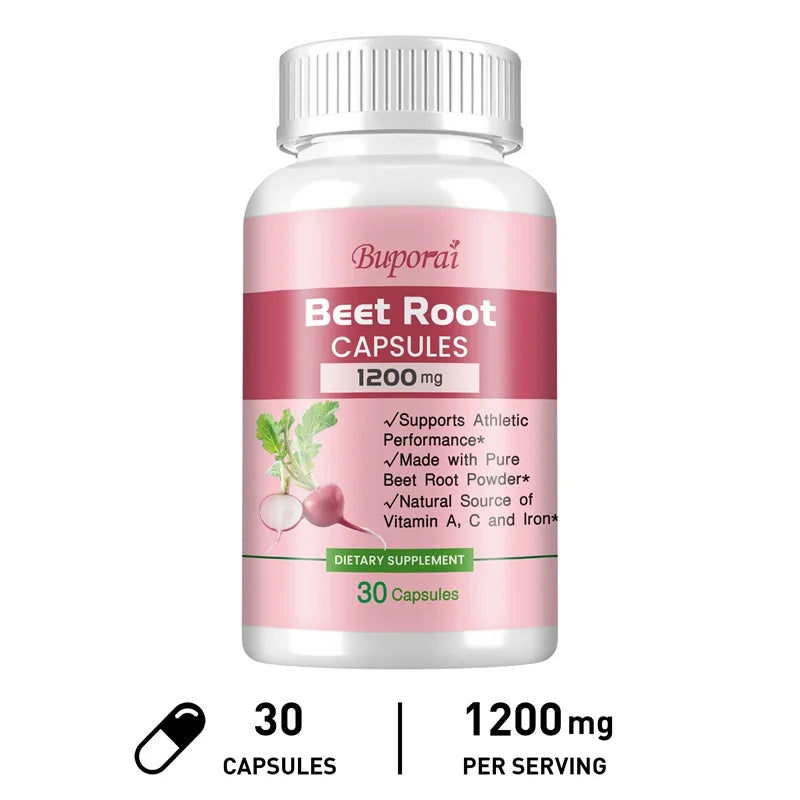 Merit Sell Natural Beet Supplement for Blood Circulation - 120 Capsules - Merit Sell