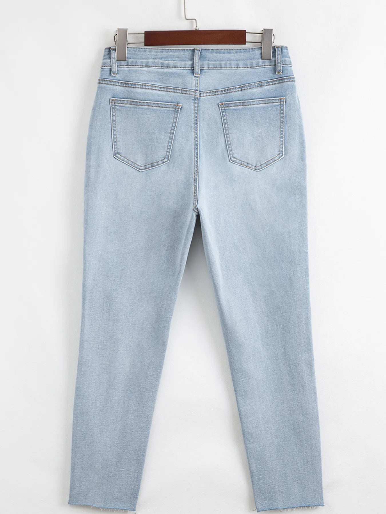 Mid Rise Ankle-Length Distressed Skinny Jeans - Merit Sell