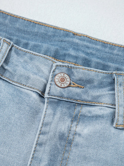 Mid Rise Ankle-Length Distressed Skinny Jeans - Merit Sell