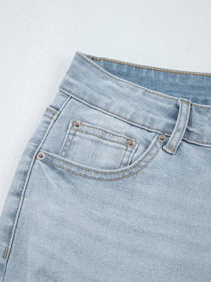 Mid Rise Ankle-Length Distressed Skinny Jeans - Merit Sell