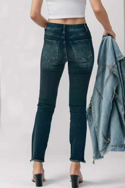 Mid-Rise Waist Skinny Jeans with Pockets - Merit Sell