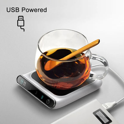 Mini Portable USB Cup Warmer Coffee Mug Heating Coaster 3 Gear 100°C Milk Tea Water Cup Heaters For Home Office Desk Heating Pad - Merit Sell