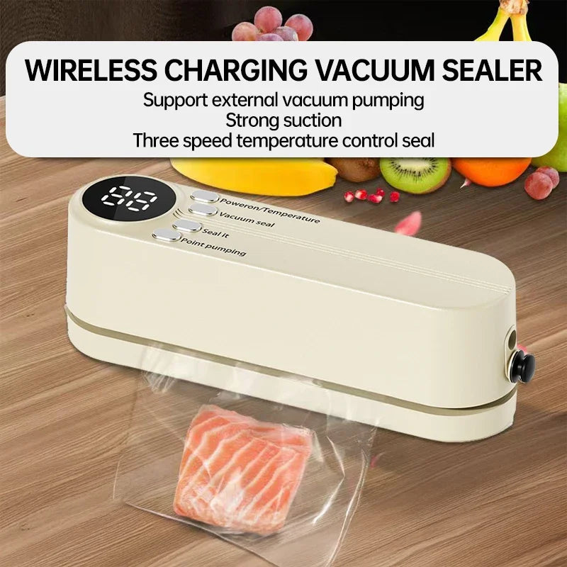 Mini Vacuum Sealer Machine Bag Rolls Food Sealer Compact Food Preservation System with Vacuum Bags & Inhalation tool kit - Merit Sell